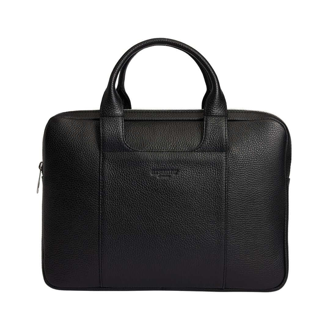 Arsante® Classica Leather Briefcase Rich Black