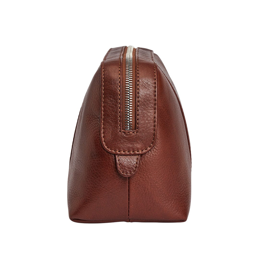 Arsante® Toilet Bag Leather Whisky Brown