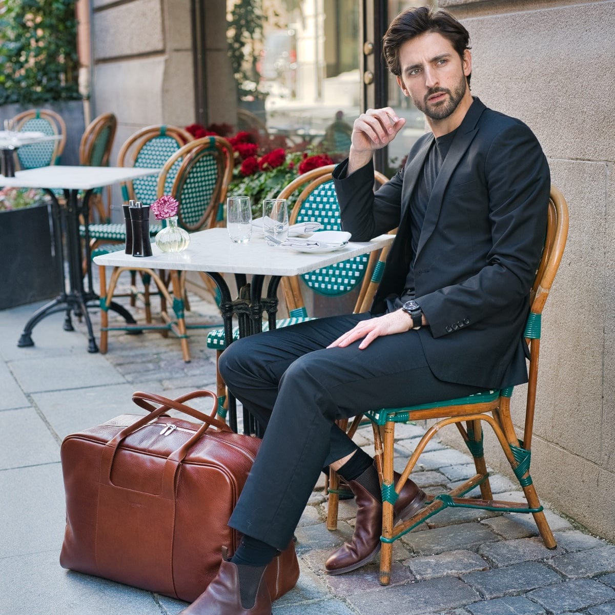 Weekend Leather Bag Whisky Brown Arsante® of Sweden - Main Image