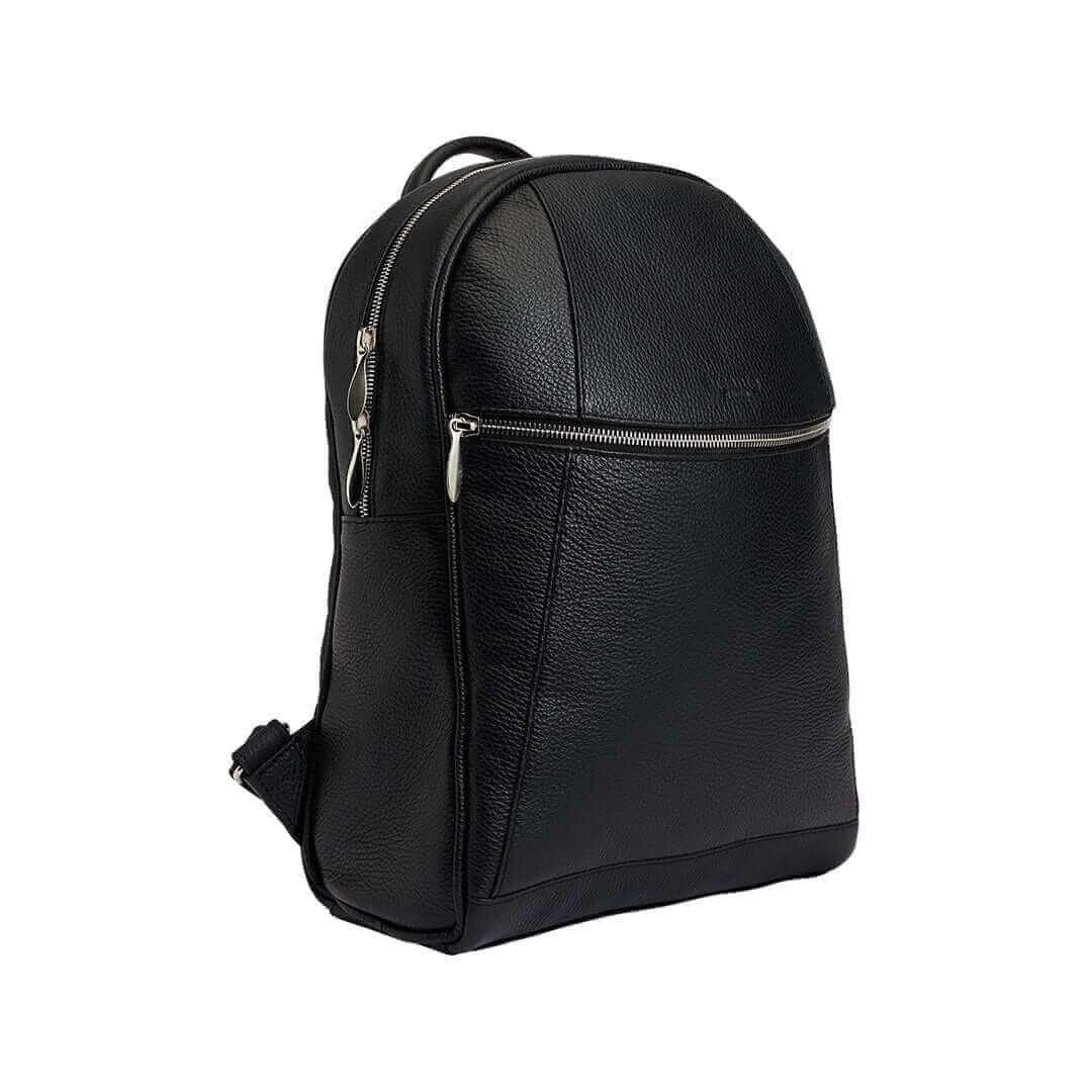 Backpack Rich Black Handcrafted Leather Arsante of Sweden