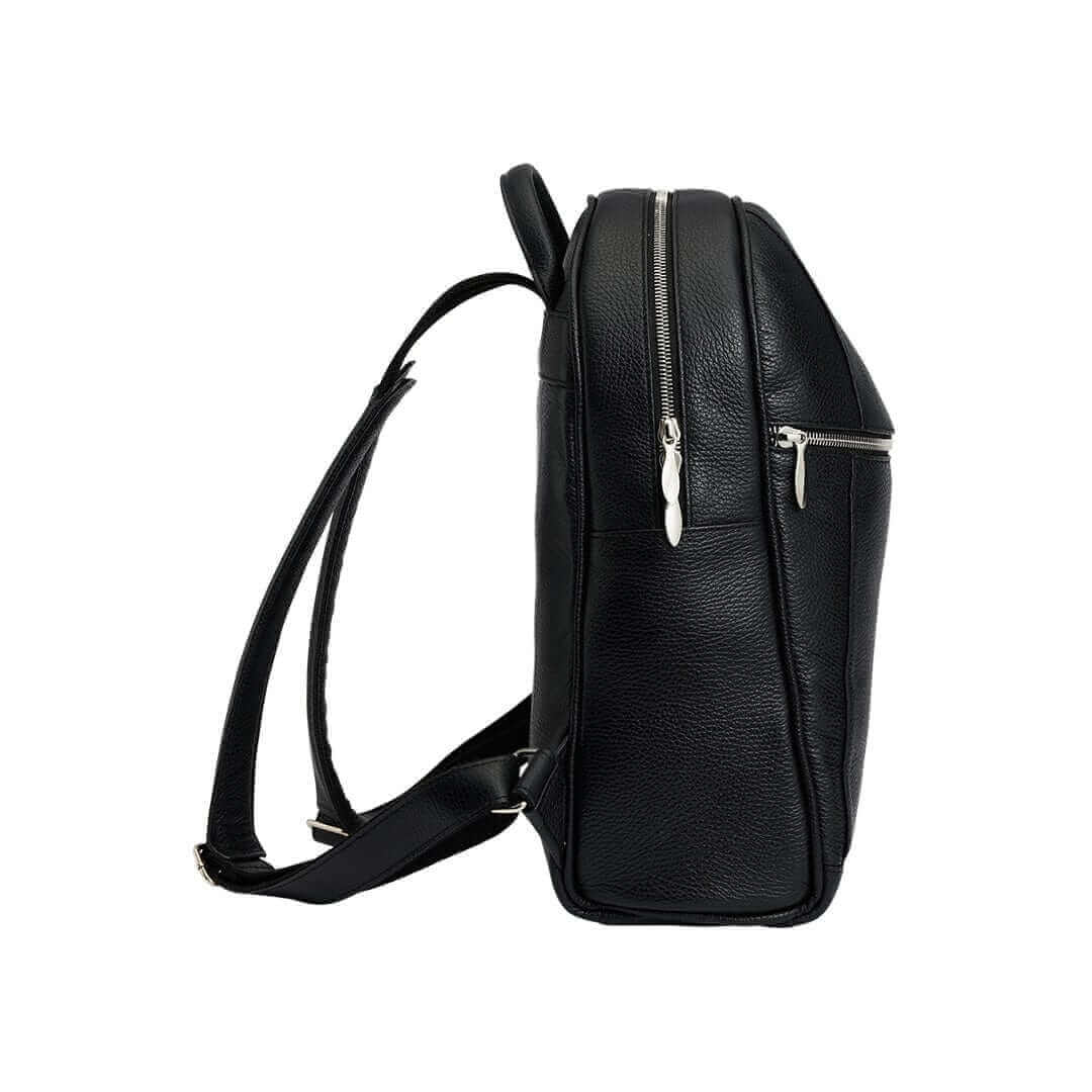 Refined Leather Arsante Backpack with Laptop Protection and Adjustable Shoulder Straps