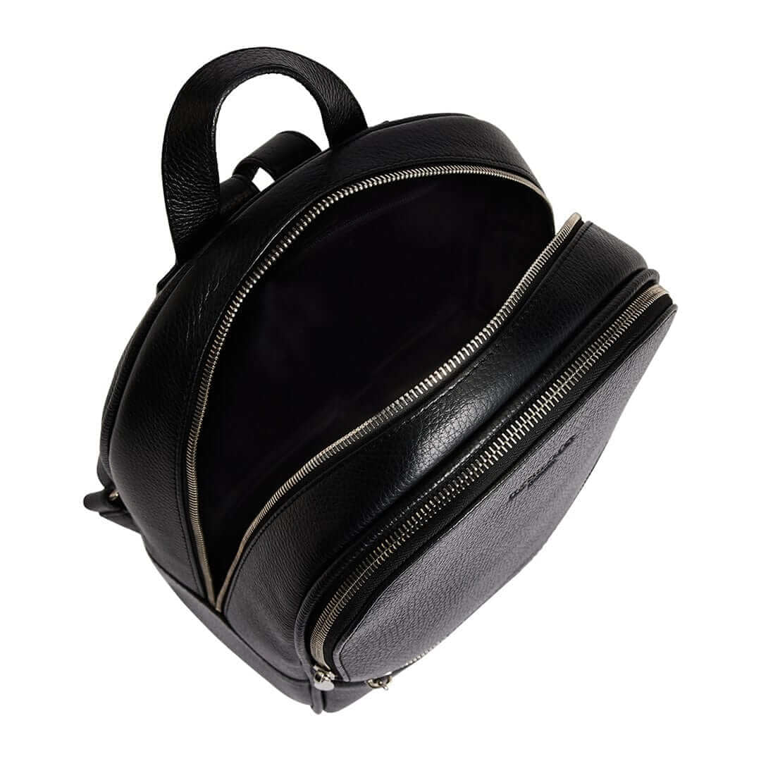 Practicality and Elegance with Arsante® Backpack Mini Leather Rich Black