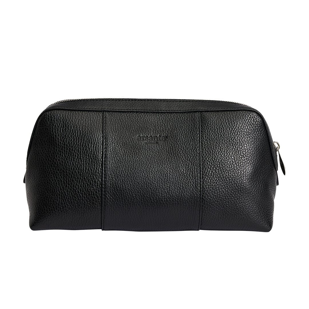 Arsante® Toilet Bag Leather Rich Black