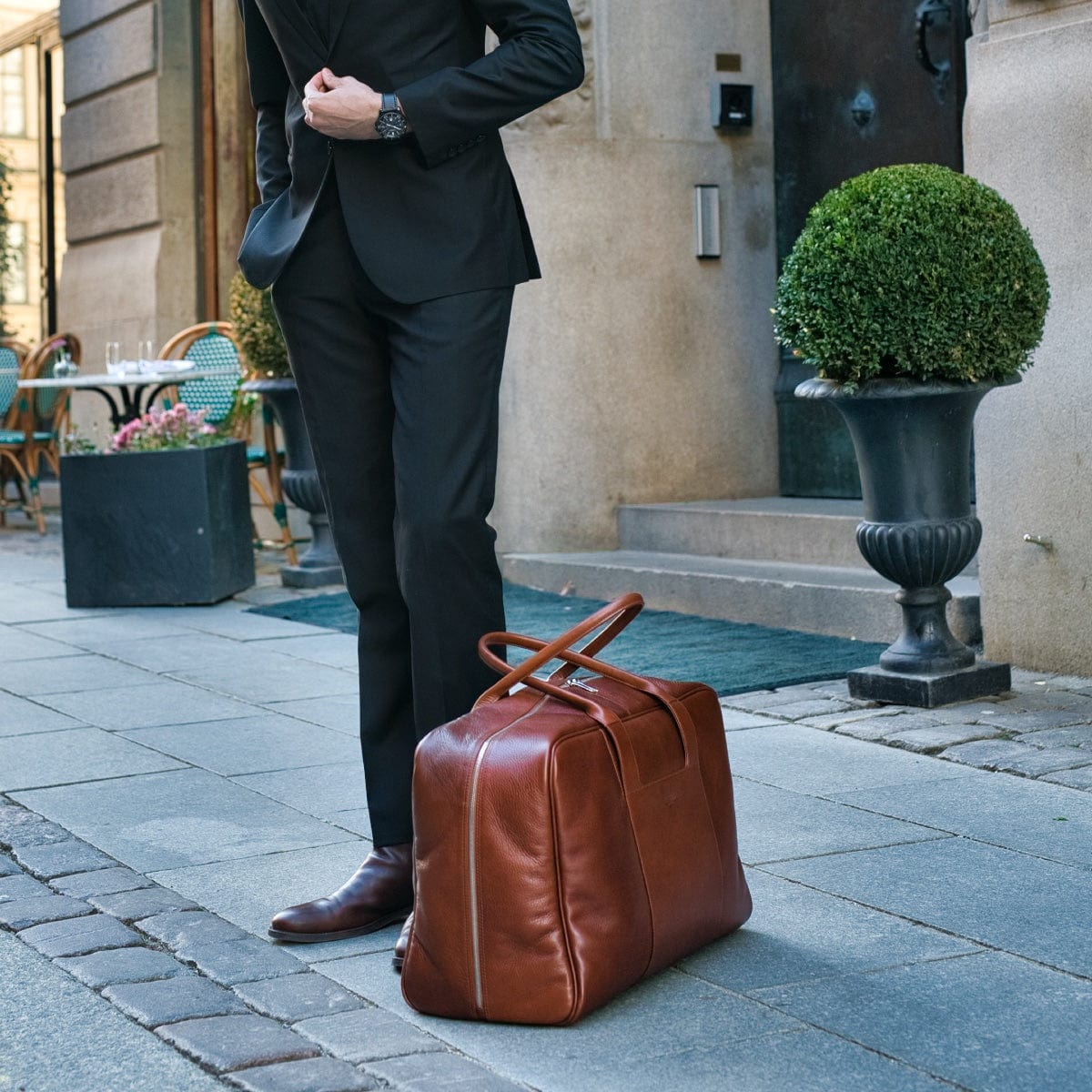 Arsante® Weekend Leather Bag Whisky Brown